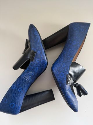 Zapatos Zara Talla 40 Azul/Negro