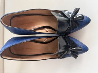 Zapatos Zara Talla 40 Azul/Negro