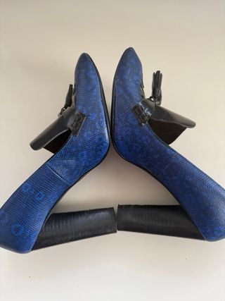 Zapatos Zara Talla 40 Azul/Negro