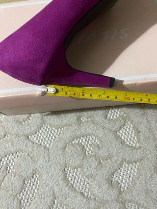 Décolleté scamosciate in microfibra viola porpora