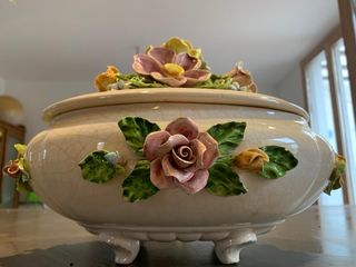 Sopera de porcelana Barcelona años 30, Marca Casés