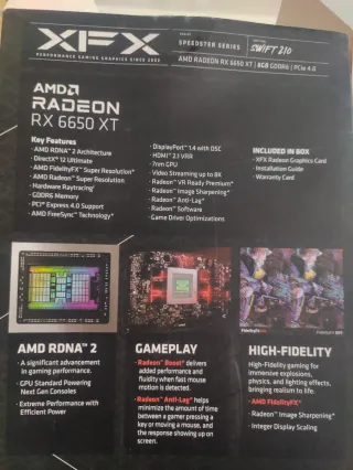 Tarjeta Gráfica XFX Radeon RX 6650 XT 8GB GDDR6