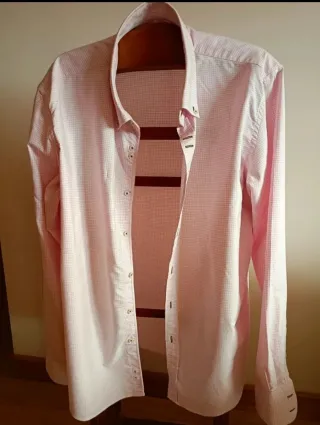 Camisa rosa de cuadros