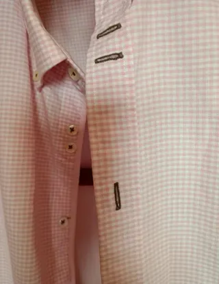 Camisa rosa de cuadros
