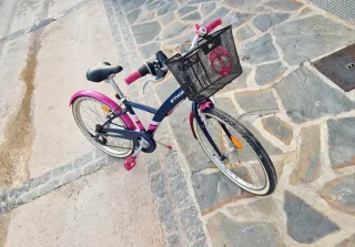 Bicicleta niña Btwin 500 rosa y azul