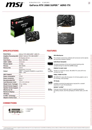 MSI GTX 2060 AERO 8GB