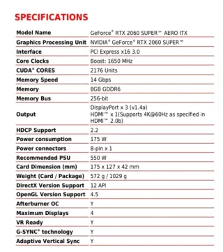 MSI GTX 2060 AERO 8GB