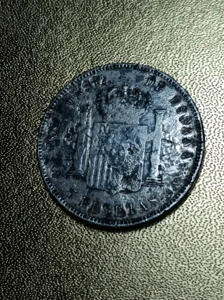 Moneda 5 Pesetas Plata 1897 Alfonso XIII