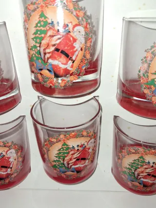 Set 6 Bicchieri Natalizi Babbo Natale