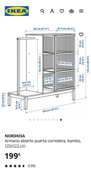 Armario con puerta corredera NORDKISA de Ikea