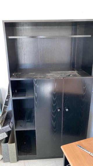 Mueble de oficina madera negro