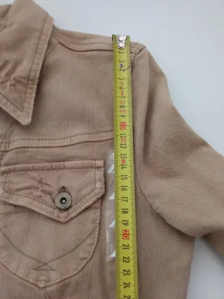 Chaqueta tejana DKNY mujer beige nueva