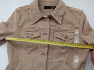 Chaqueta tejana DKNY mujer beige nueva