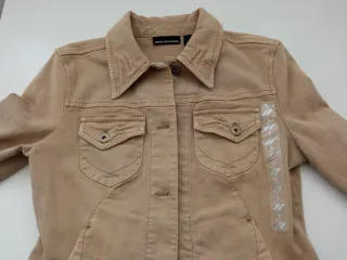 Chaqueta tejana DKNY mujer beige nueva