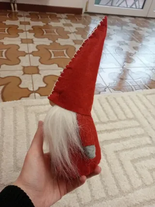 Gnomo Svedese Decorativo Rosso