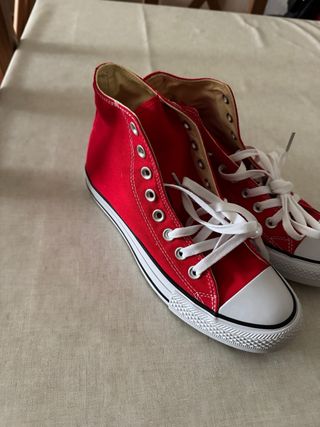Zapatillas Converse Altas Rojas Numero 40