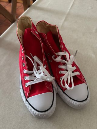 Zapatillas Converse Altas Rojas Numero 40