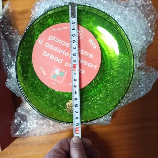 Lote Duralex Verde VINTAGE. Juego café y platos