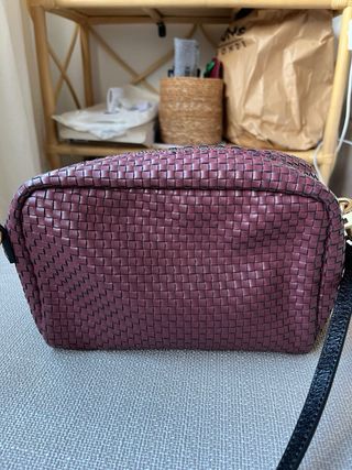 Bolso Bimba y Lola Granate Piel Trenzada