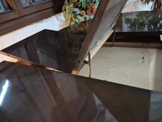 Mesa de comedor redonda clásica, extensible