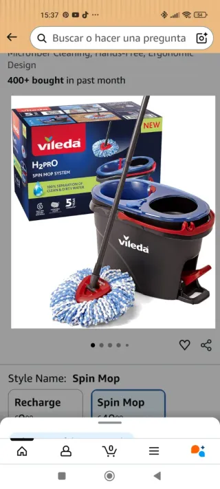 Cubo Fregar Doble Vileda H2Pro. Nuevo, nunca usado