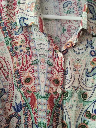 Camisa estampada multicolor mujer