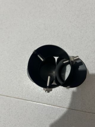 Cola de escape doble cromada