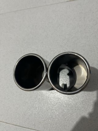 Cola de escape doble cromada