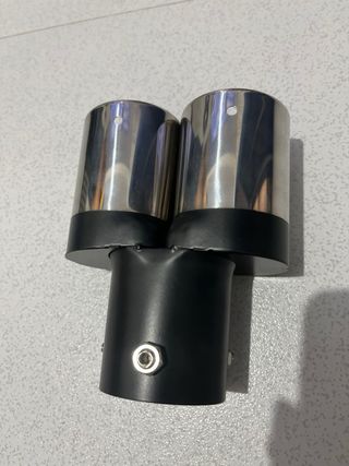 Cola de escape doble cromada