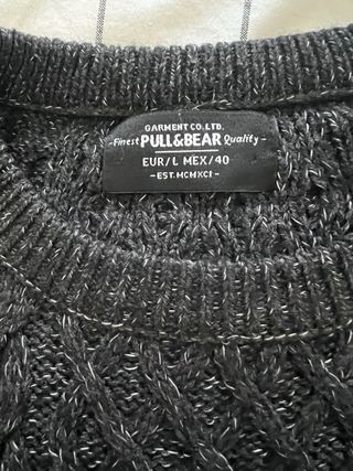 Jersey Pull&Bear jaspeado gris hombre L