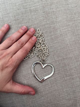 Collar colgante Corazón Acero Plateado