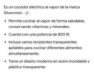 Vaporera Silvercrest 3 niveles