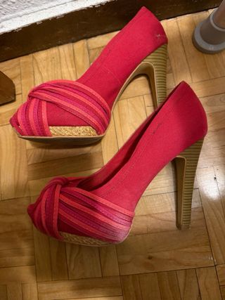 Tacchi Fucsia Blanco T.38