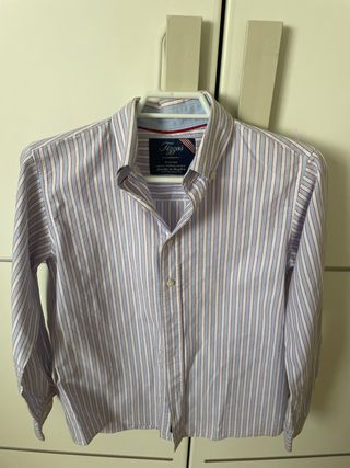 Camisa Tizzas Rayas Azul Niño 9-10 Años