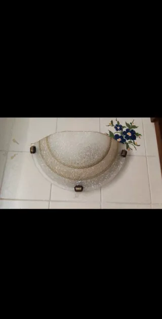 Lampada Plik Vintage Anni 90 Oro Trasparente