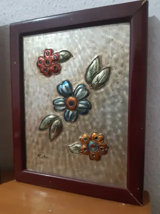 2 Cuadros Decorativos Metal y Madera