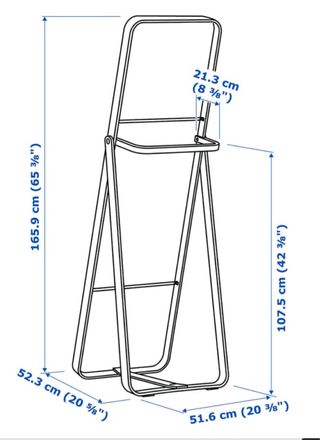 Espejo de pie IKORNNES fresno 52x167
