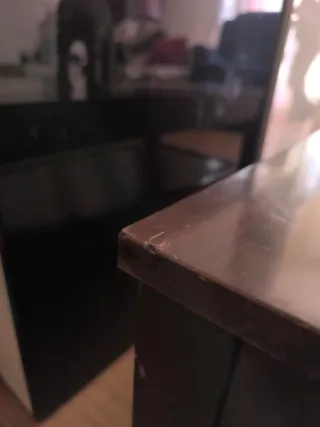 Mesa de centro de madera y cristal