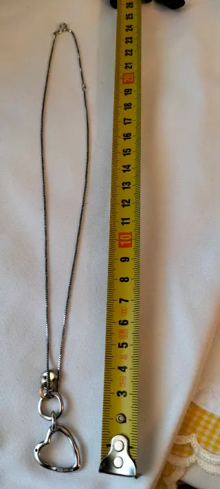 Colgante Corazón y cadena de Plata