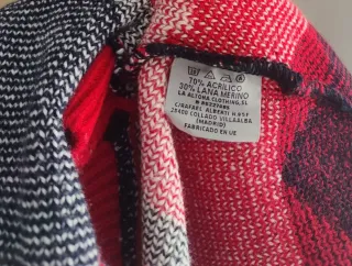 Capa / poncho / jersey punto 2 en 1 lana merino S