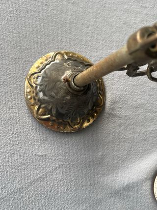 Lampada Veneziana Opalina Murano Vetro Metallo