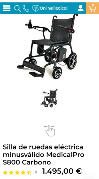 Silla de ruedas eléctrica minusvalido