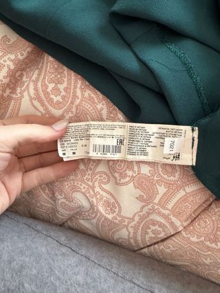 Vestido Mango verde botella