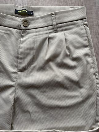 Pantaloni Imperial a righe bianche e verde oliva.