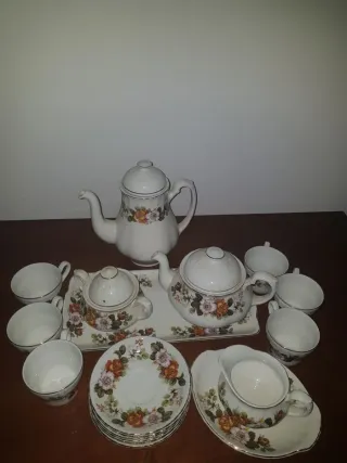 Servizio Tè Porcellana Vintage Floreale