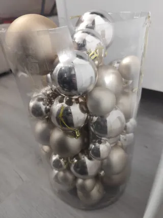 Bolas Navidad Doradas y Plateadas