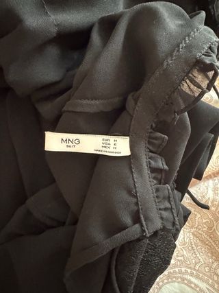 Vestido Mango Lencero Negro