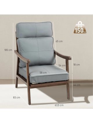 Butaca de salón tapizada