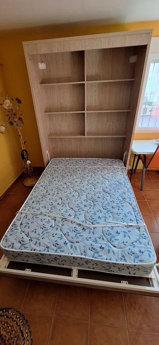 Cama Matrimonio Abatible Madera
