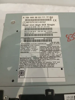 Navegador GPS Mercedes-Benz NTG4.5 W166 ML